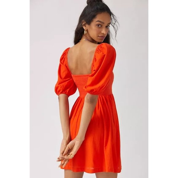 Anthropologie Maeve Sweetheart Mini Dress Red Size L - Picture 2 of 11